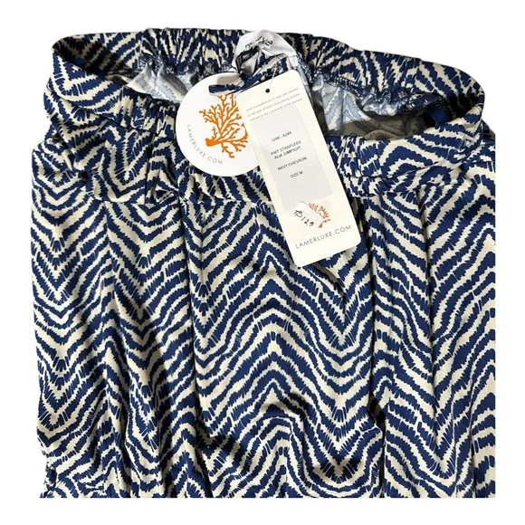 La Mere Lux Navy and White Strapless Jumpsuit length 53 ptp 12 is 30.5 - Picture 4 of 4